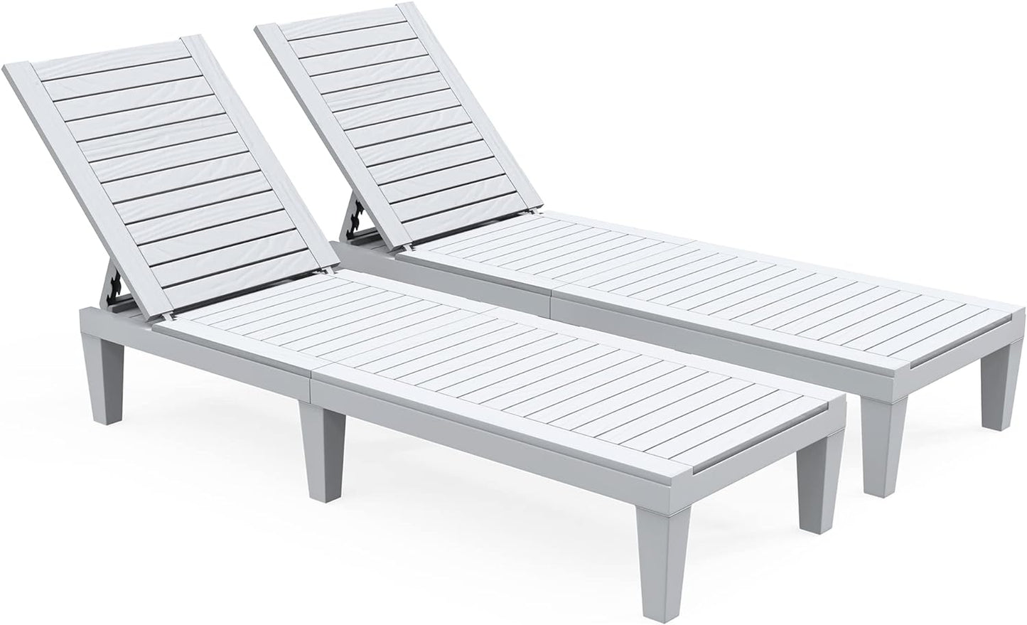 2026 Chaiselongue-Stühle für den Außenbereich, 4er-Set mit verstellbarer Rückenlehne, stabile Liegen für Terrasse und Poolrand, einfache Montage, wasserdicht und leicht mit einer Tragfähigkeit von 120 kg, schwarz