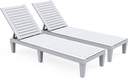2026 Chaiselongue-Stühle für den Außenbereich, 4er-Set mit verstellbarer Rückenlehne, stabile Liegen für Terrasse und Poolrand, einfache Montage, wasserdicht und leicht mit einer Tragfähigkeit von 120 kg, schwarz