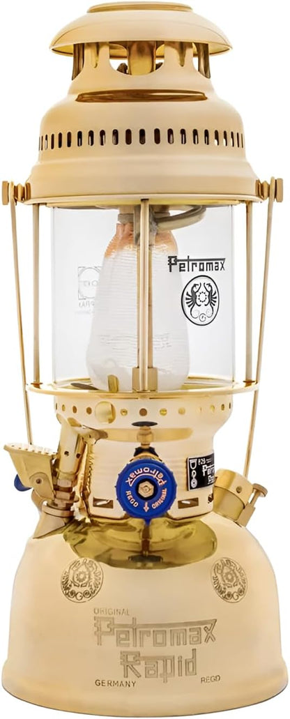 2026 HK500 Drucklaterne, 500 Kerzenstärke mit 1 Quart Kerosintank für Zuhause, Camping oder als Notbeleuchtung, handmontierte 400-Watt-Hochdrucklampe, poliertes Messing