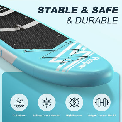 2026 Premium-Stand-Up-Paddle-Board, Yoga-Board mit strapazierfähigem SUP-Zubehör und Tragetasche | Breiter Stand, Surf-Kontrolle, rutschfestes Deck, Leine, Paddel und Pumpe für Jugendliche und Erwachsene