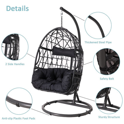 2026 Haverchair Hängesessel Ei mit Gestell für Outdoor & Terrasse