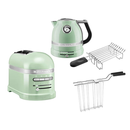 2026 KitchenAid Artisan Frühstücksset inkl. Wasserkocher 5KEK1522, 2 Scheiben Toaster 5KMT2204 und Brötchenaufsatz