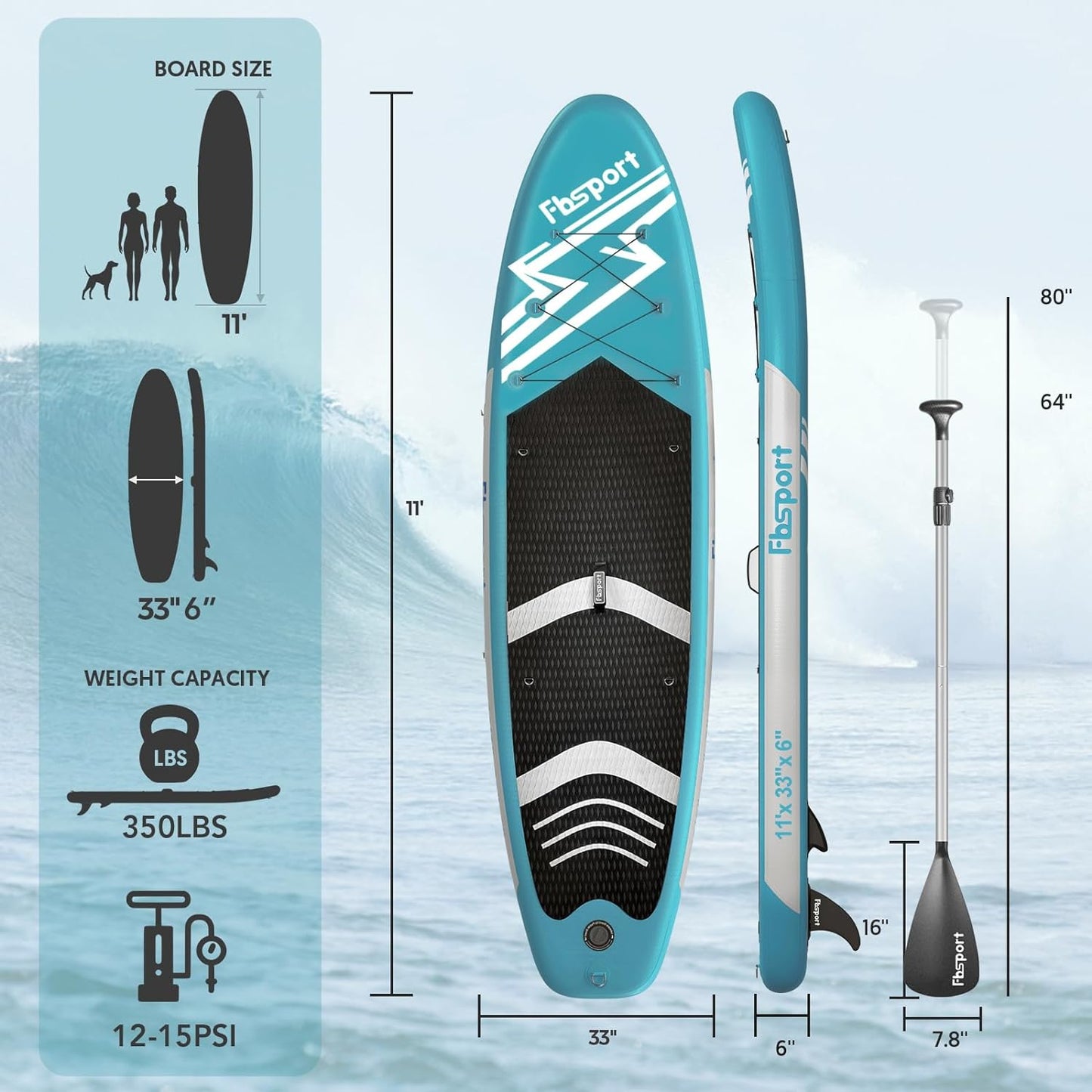2026 Premium-Stand-Up-Paddle-Board, Yoga-Board mit strapazierfähigem SUP-Zubehör und Tragetasche | Breiter Stand, Surf-Kontrolle, rutschfestes Deck, Leine, Paddel und Pumpe für Jugendliche und Erwachsene
