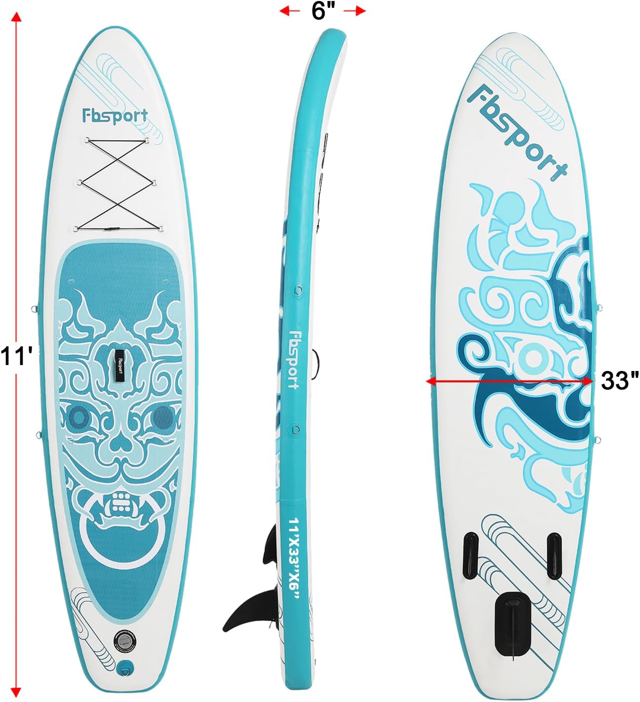 2026 Premium-Stand-Up-Paddle-Board, Yoga-Board mit strapazierfähigem SUP-Zubehör und Tragetasche | Breiter Stand, Surf-Kontrolle, rutschfestes Deck, Leine, Paddel und Pumpe für Jugendliche und Erwachsene