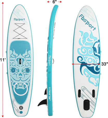 2026 Premium-Stand-Up-Paddle-Board, Yoga-Board mit strapazierfähigem SUP-Zubehör und Tragetasche | Breiter Stand, Surf-Kontrolle, rutschfestes Deck, Leine, Paddel und Pumpe für Jugendliche und Erwachsene