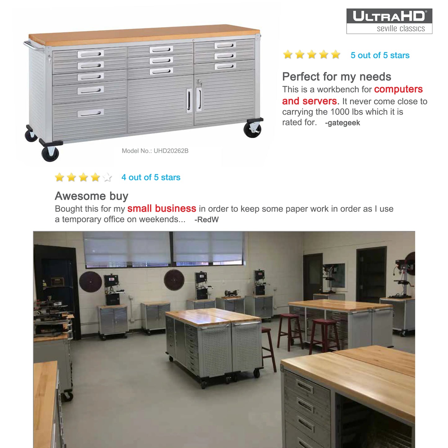 2026 UltraHD® 12-Schubladen rollbare Werkbank