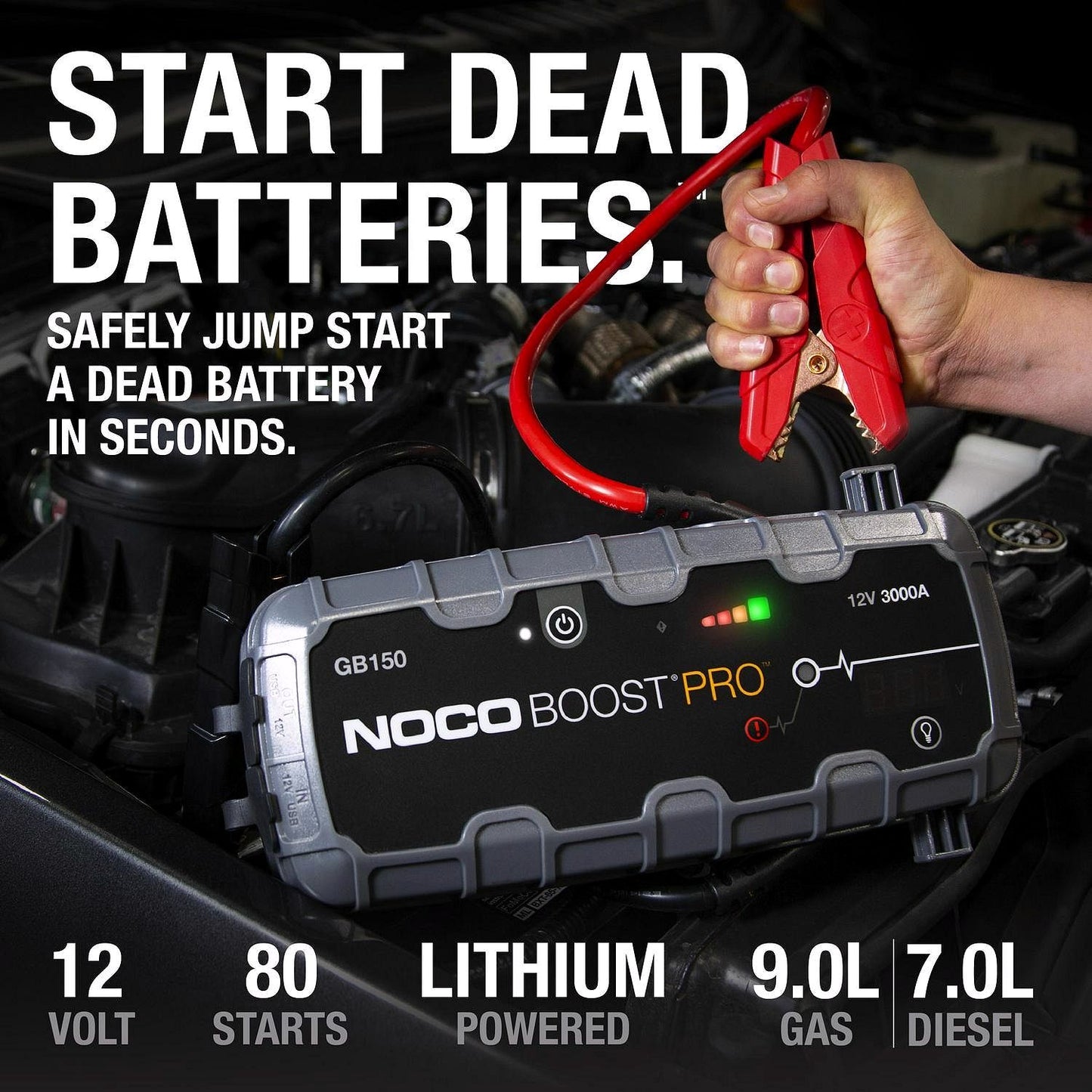 2026 NOCO Boost Pro GB150 3000A 12V UltraSafe Tragbarer Lithium-Starthilfe