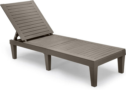 2026 Chaiselongue-Stühle für den Außenbereich, 4er-Set mit verstellbarer Rückenlehne, stabile Liegen für Terrasse und Poolrand, einfache Montage, wasserdicht und leicht mit einer Tragfähigkeit von 120 kg, schwarz