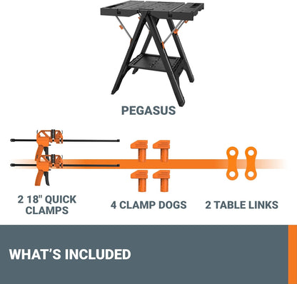 2026 WORX – Pegasus Klappbarer Arbeitstisch & Sägebock
