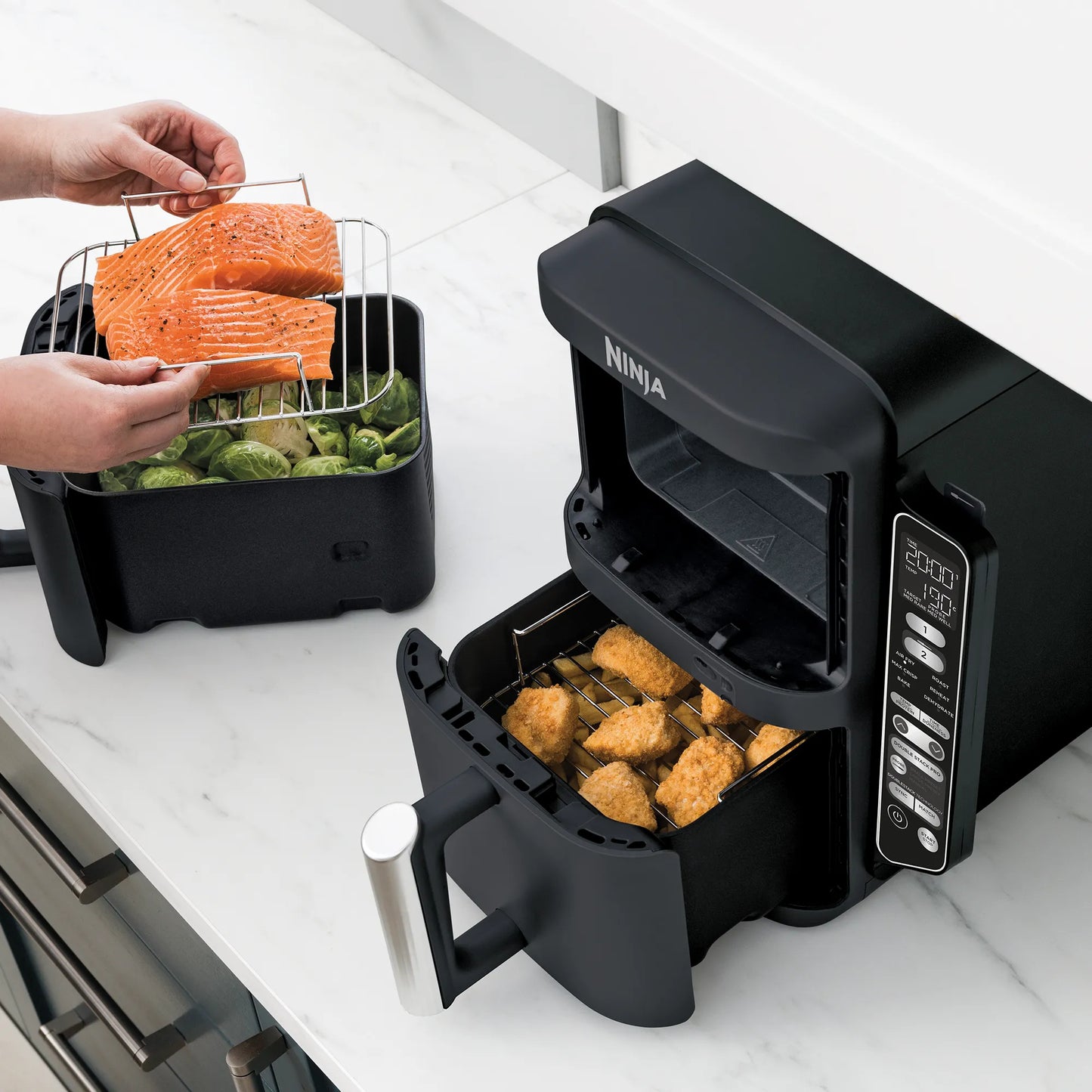 2026 Ninja DoubleStack XXXL Smart 9,5 l Heißluftfritteuse mit 2 Schubladen