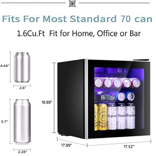 2026 Antarctic Star Mini-Getränkekühlschrank – 60-Dosen Beverage Refrigerator