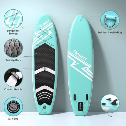 2026 Premium Stand Up Paddle Board, Yoga Board with Durable SUP Accessories & Carry Bag | Wide Stance, Surf Control, Non-Slip Deck, Leash, Paddle and Pump for Youth & Adult
