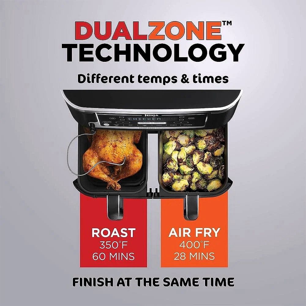 2026 Ninja DZ550 Foodi 10 Quart 6-in-1 DualZone Heißluftfritteuse