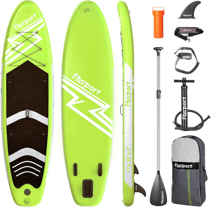 2026 Premium-Stand-Up-Paddle-Board, Yoga-Board mit strapazierfähigem SUP-Zubehör und Tragetasche | Breiter Stand, Surf-Kontrolle, rutschfestes Deck, Leine, Paddel und Pumpe für Jugendliche und Erwachsene