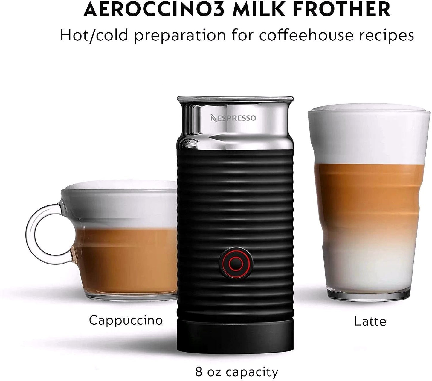 2026 Nespresso Vertuo Plus Kaffee- und Espressomaschine von De'Longhi, Grau, mit Aeroccino Milchaufschäumer