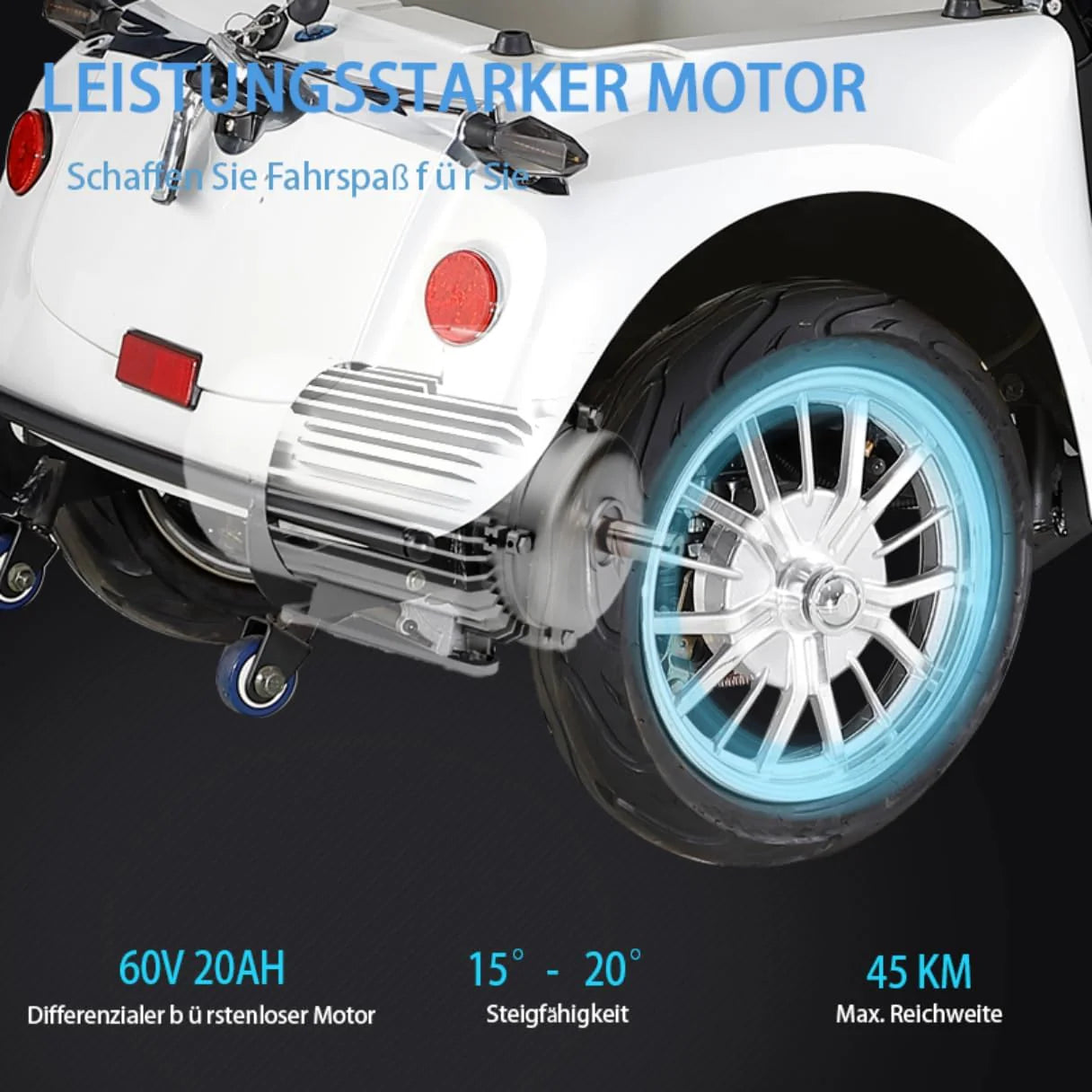 2026 ZVGREEN-Mobilitätsroller mit 4 Rädern-Seniorenmobil-Kapitänssitz-Max. 15km/h-geräumiger Stauraum-drehbarer Sitz-Elektromagnetische Bremse