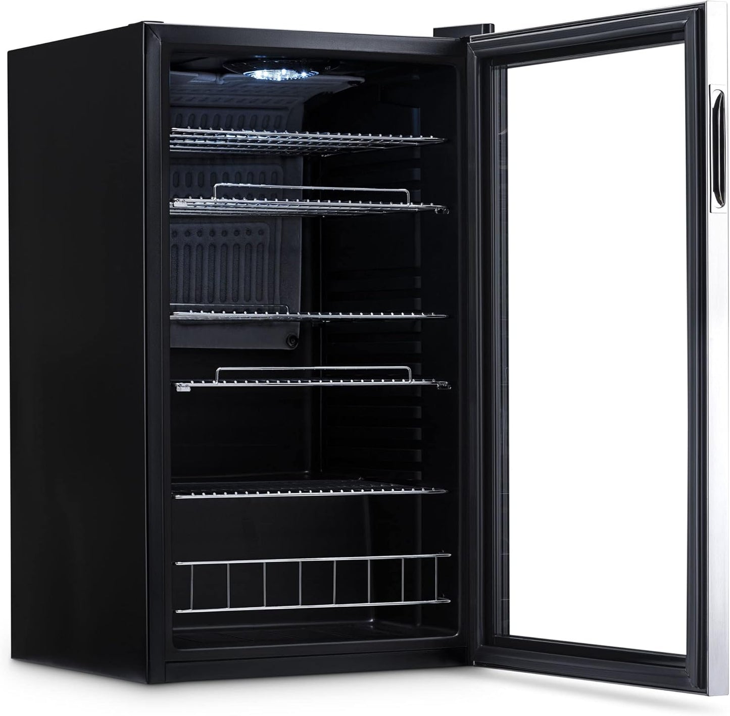 2026 Getränkekühlschrank | Freistehender Kühlschrank für 126 Dosen mit Glastür mit Scharnier rechts | Mini-Getränkekühlschrank, perfekt für Bier, Wein, Limonade und kühlere Getränke