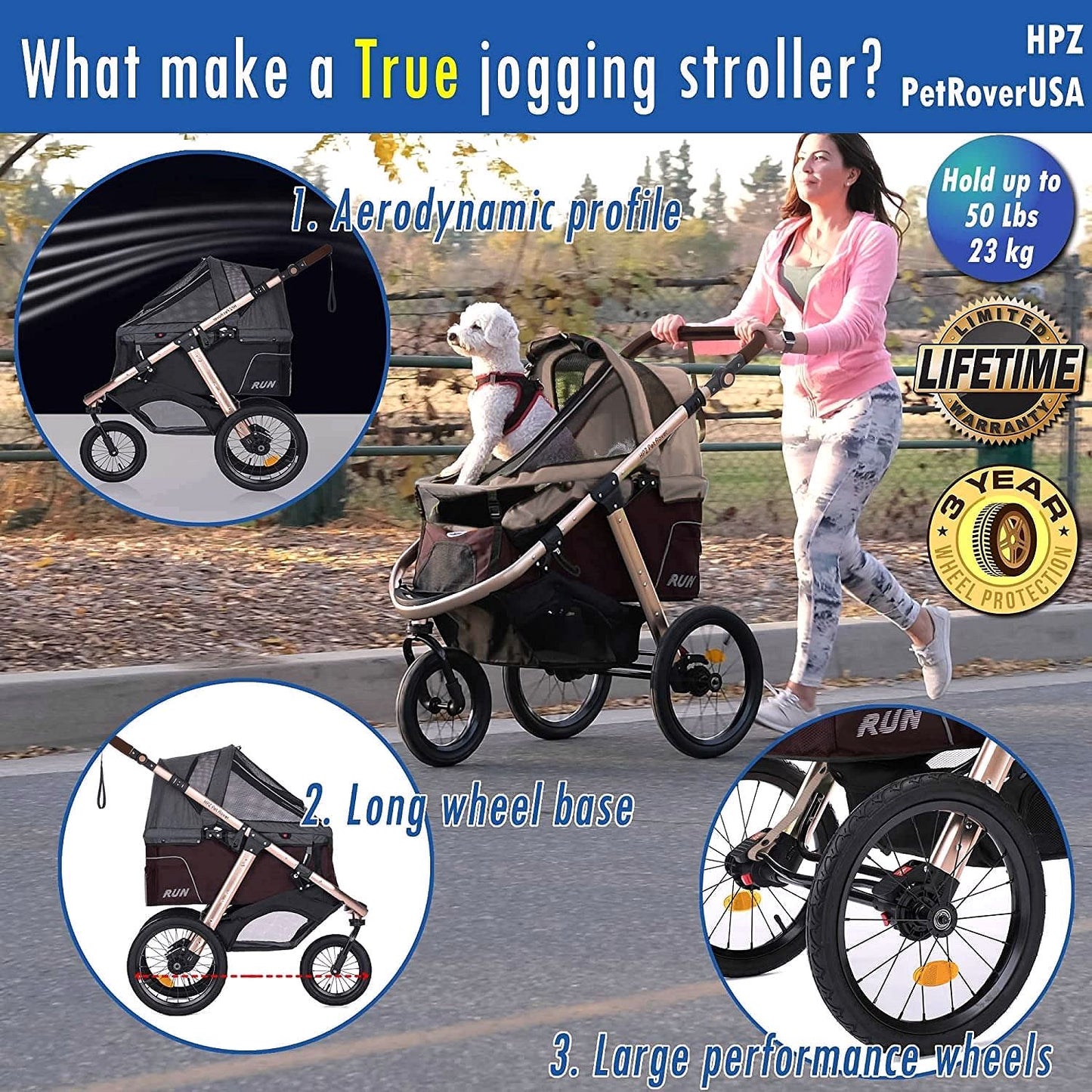 2026 Jogging-Sport-Tierbuggy mit Komfort-Gummirädern / Reißverschlusslosem Einstieg / Einhand-Schnellfaltung / Aluminiumrahmen für kleine & mittelgroße Hunde, Katzen und Haustiere (Grün Camouflage)