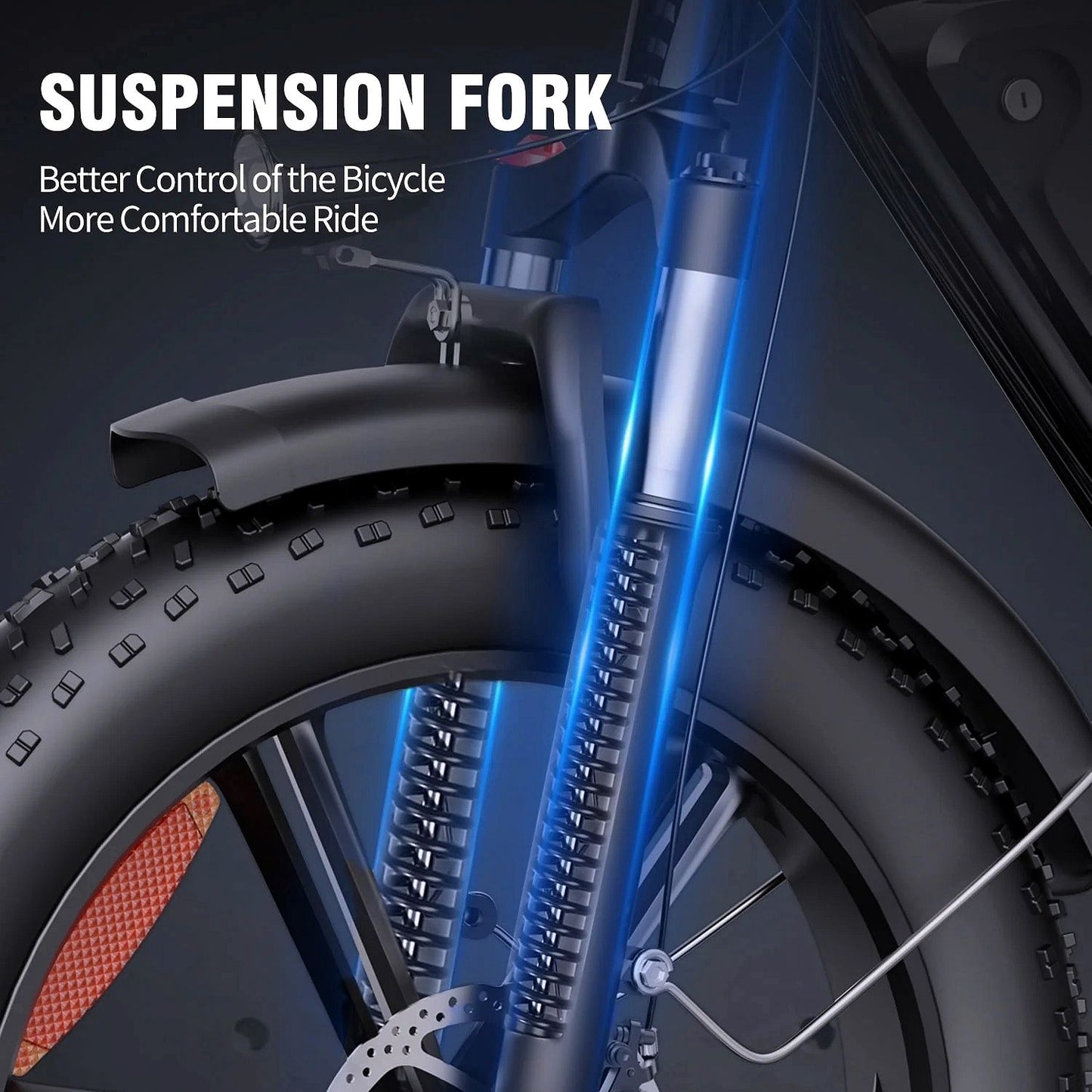 2026 Elektrofahrrad für Erwachsene, 750W, 30–70 Meilen Reichweite, 48V 15Ah herausnehmbarer Akku, 20" x 4.0 Fat Tire E-Bike, 2-Sitzer mit Federgabel, UL2849