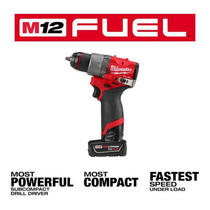 2026 3403-22 M12 FUEL 12V Lithium-Ion Brushless Cordless 1/2 in. Bohrschrauber-Kit mit 4.0Ah und 2.0Ah Akku und Soft Case