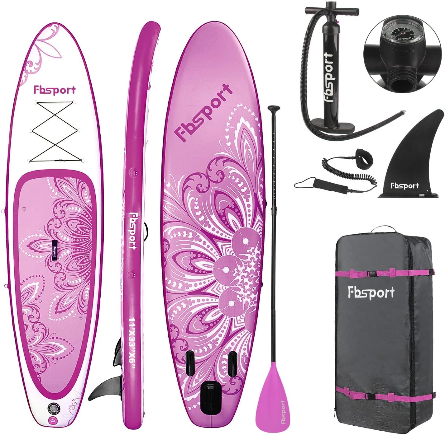 2026 Premium-Stand-Up-Paddle-Board, Yoga-Board mit strapazierfähigem SUP-Zubehör und Tragetasche | Breiter Stand, Surf-Kontrolle, rutschfestes Deck, Leine, Paddel und Pumpe für Jugendliche und Erwachsene