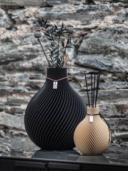 Duftvase Sphere - Raumduft Diffuser Set mit Duftöl und Duftstäbchen | dreamy gray