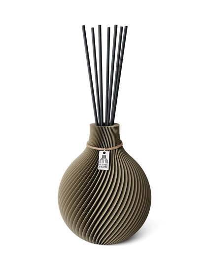 Duftvase Sphere Mystic Mud 15 cm ICONIC HOME Naturfarbenes Band