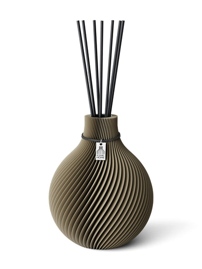 Duftvase Sphere Mystic Mud 17,5 cm ICONIC HOME Schwarzes Band