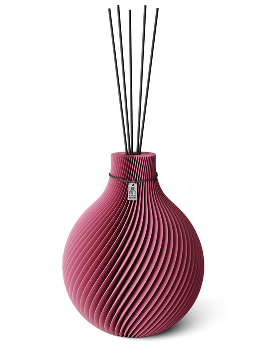 Duftvase Sphere Soft Berry schwarzes Band 32 cm ICONIC HOME