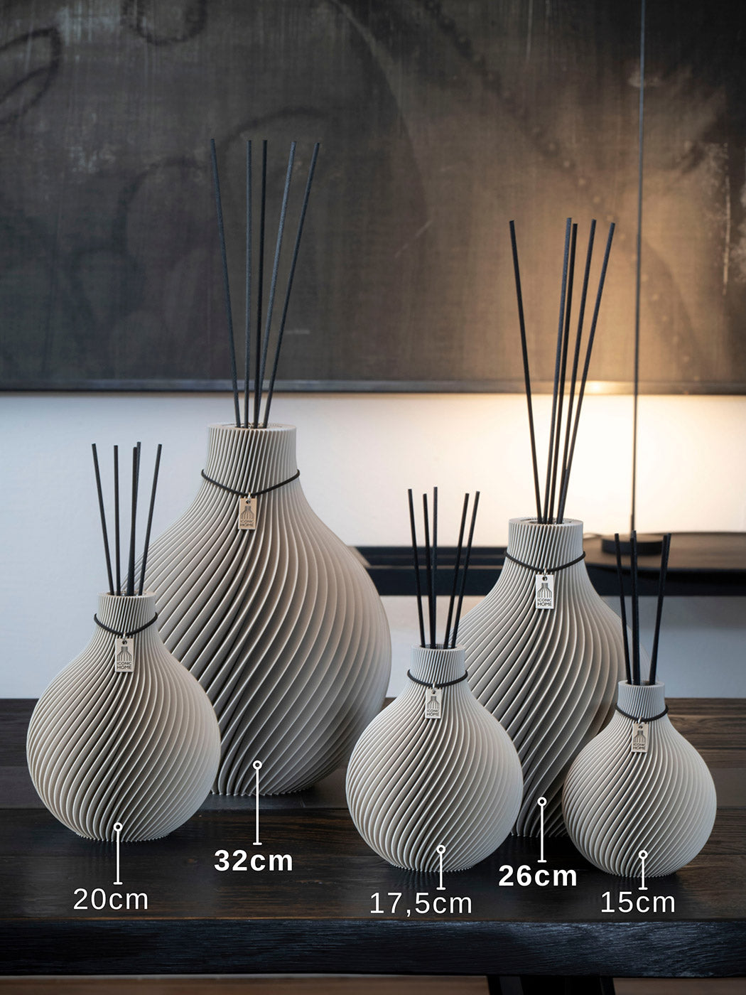 Duftvase Sphere - Raumduft Diffuser Set mit Duftöl und Duftstäbchen | pure white